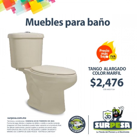 MUEBLE DE BAÑO TANGO ALARGADO MARFIL