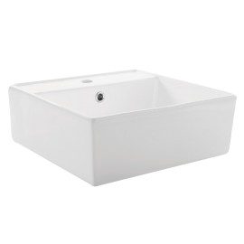 LAVABO MINIMALISTA CUADRATO BLANCO